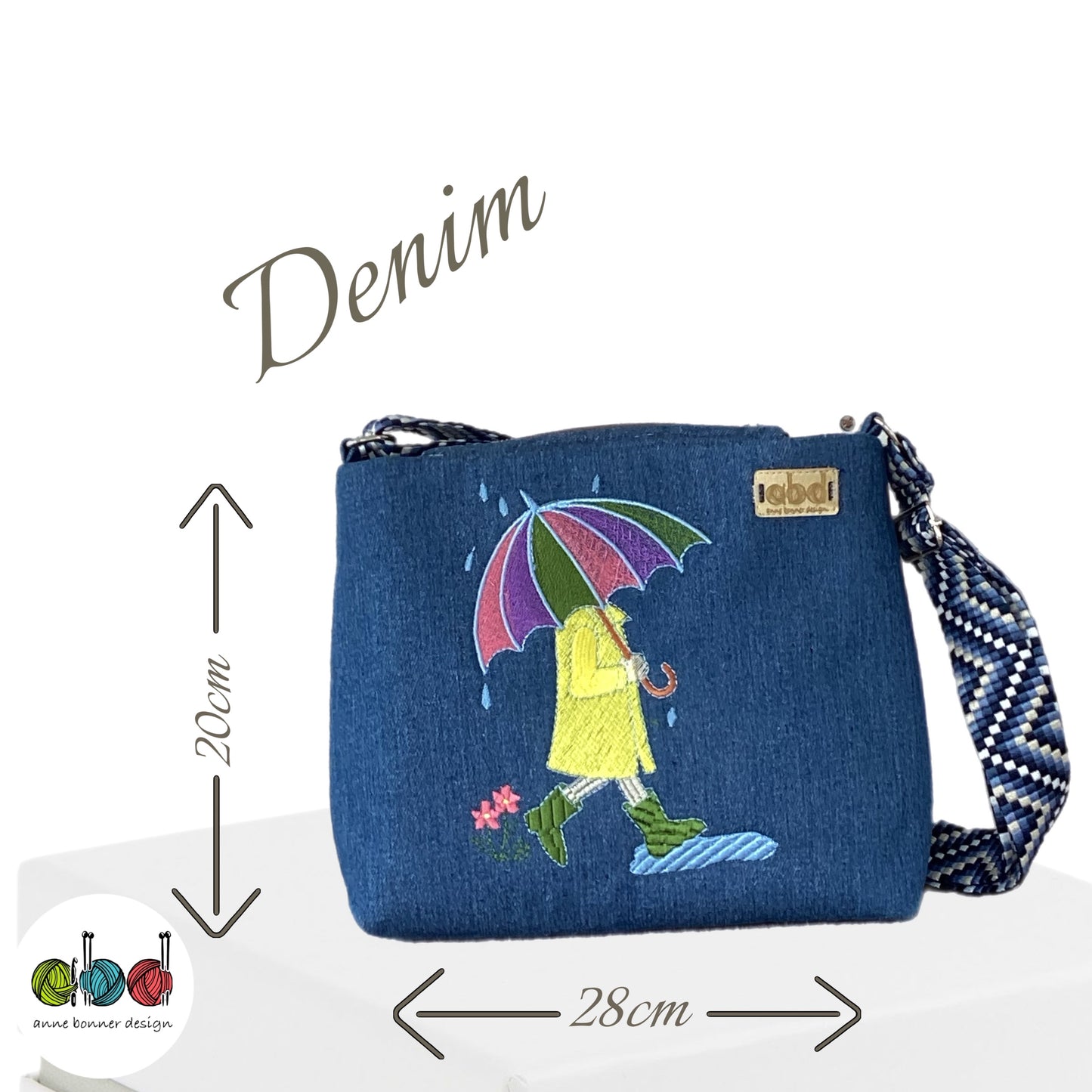 Handcrafted Denim Crossbody Bag – One of a Kind | CB020