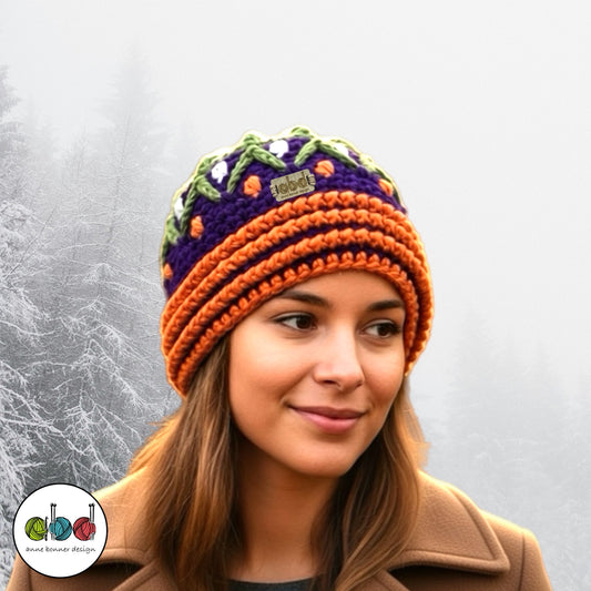 Handmade Crochet Beanie Hat - One of a Kind | AH023
