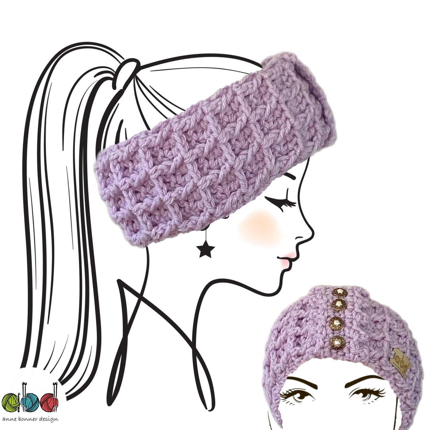 Handmade Crochet Headband - One of a Kind | HB004