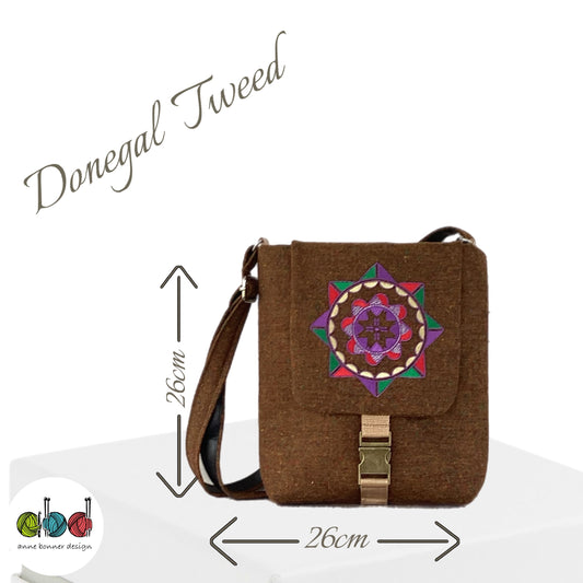Handcrafted Donegal Tweed Crossbody Bag – One of a Kind |CB017