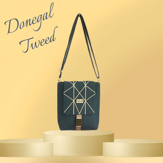 Handcrafted Donegal Tweed Crossbody Bag – One of a Kind |CB014