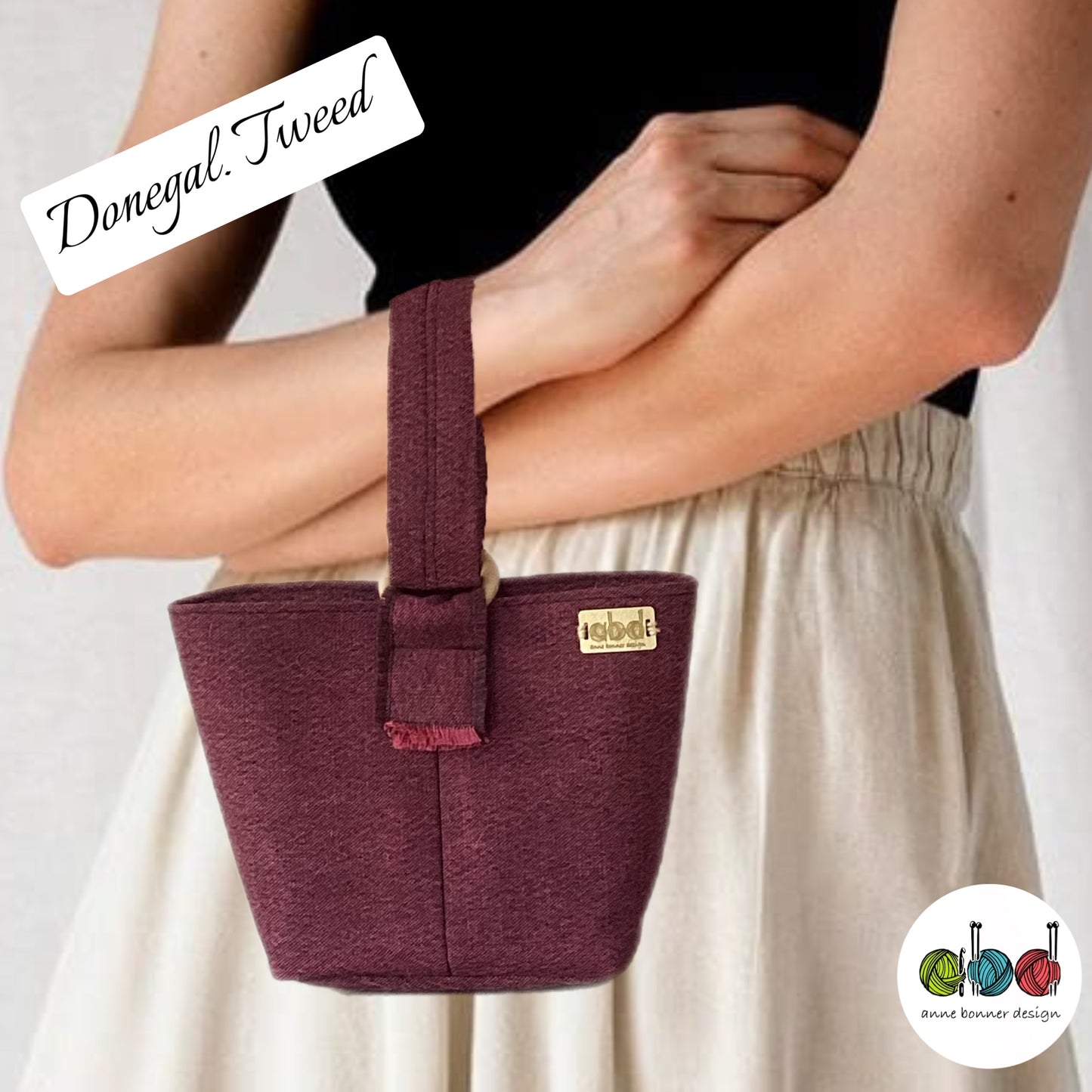 Handcrafted Donegal Tweed Wrist Bag – One of a Kind | WB008