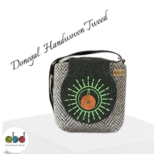 Handcrafted Donegal Tweed Crossbody Bag – One of a Kind |  CB005