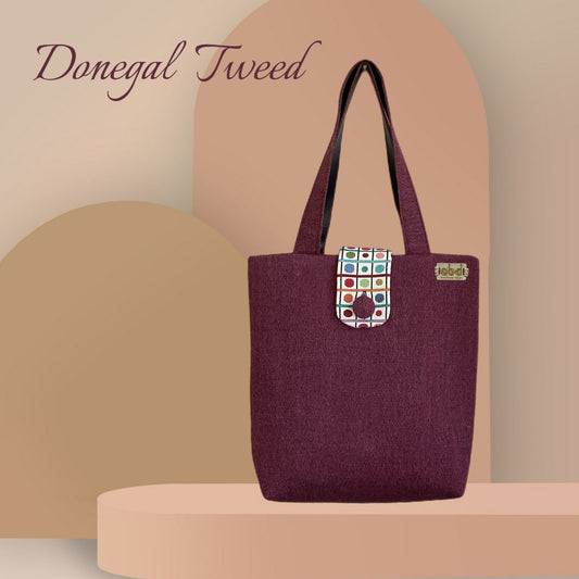 Handcrafted Donegal Tweed Tote Bag – One of a Kind | TB011