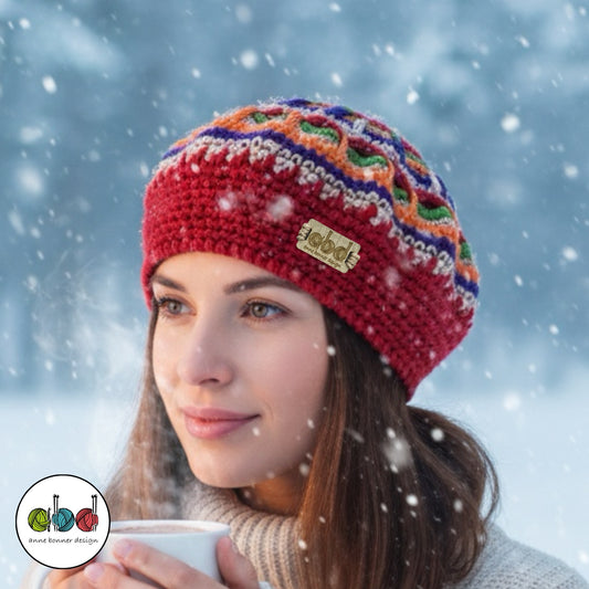 Handmade Crochet Beret Hat - One of a Kind | AH006