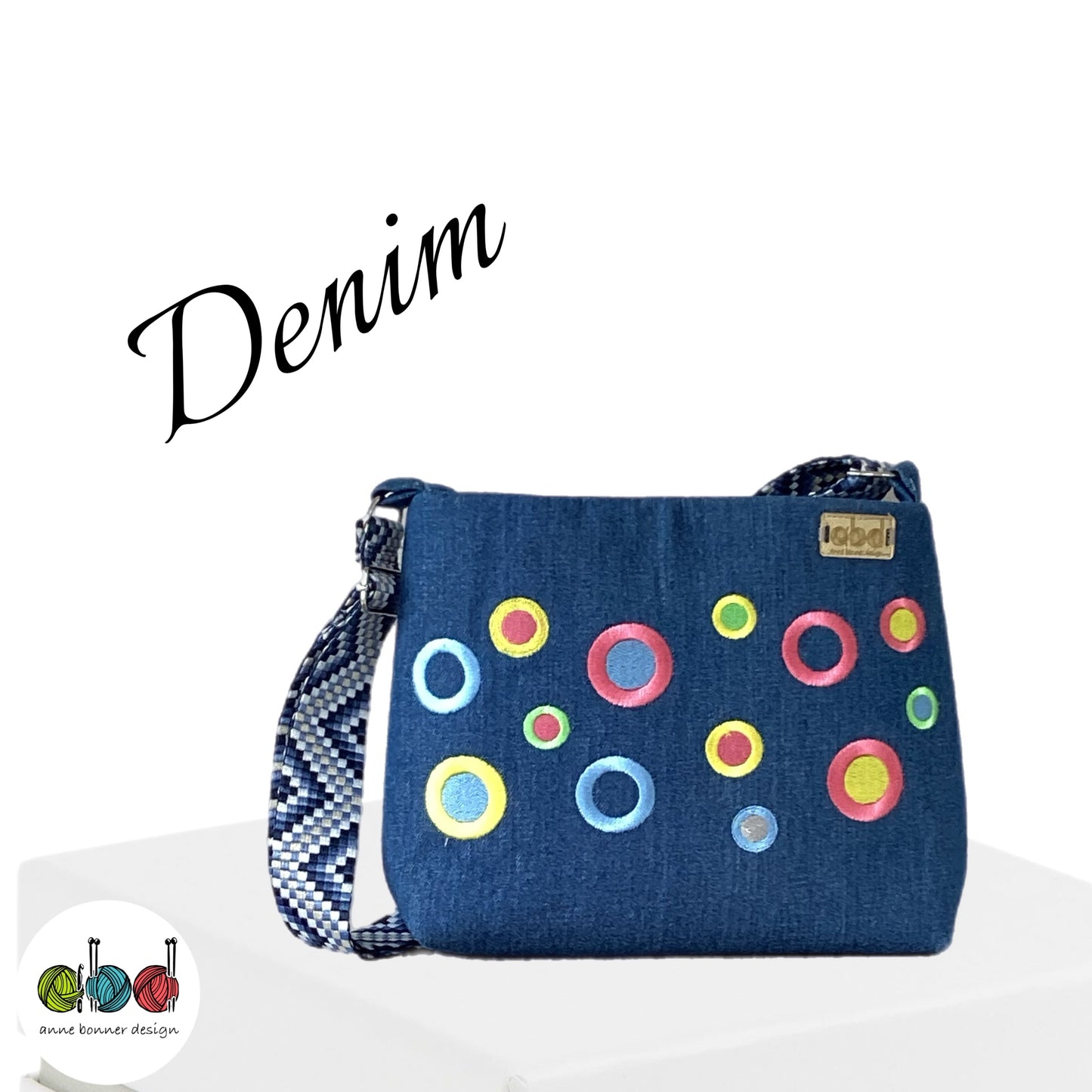 Handcrafted Denim Crossbody Bag – One of a Kind | CB018