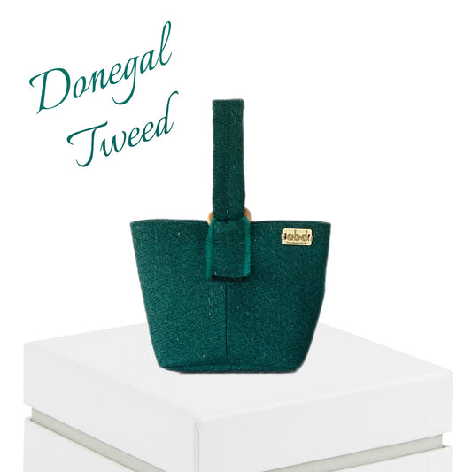 Handcrafted Donegal Tweed Wrist Bag – One of a Kind | WB007