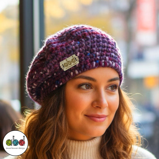 Handmade Crochet Beret Hat - One of a Kind | AH025