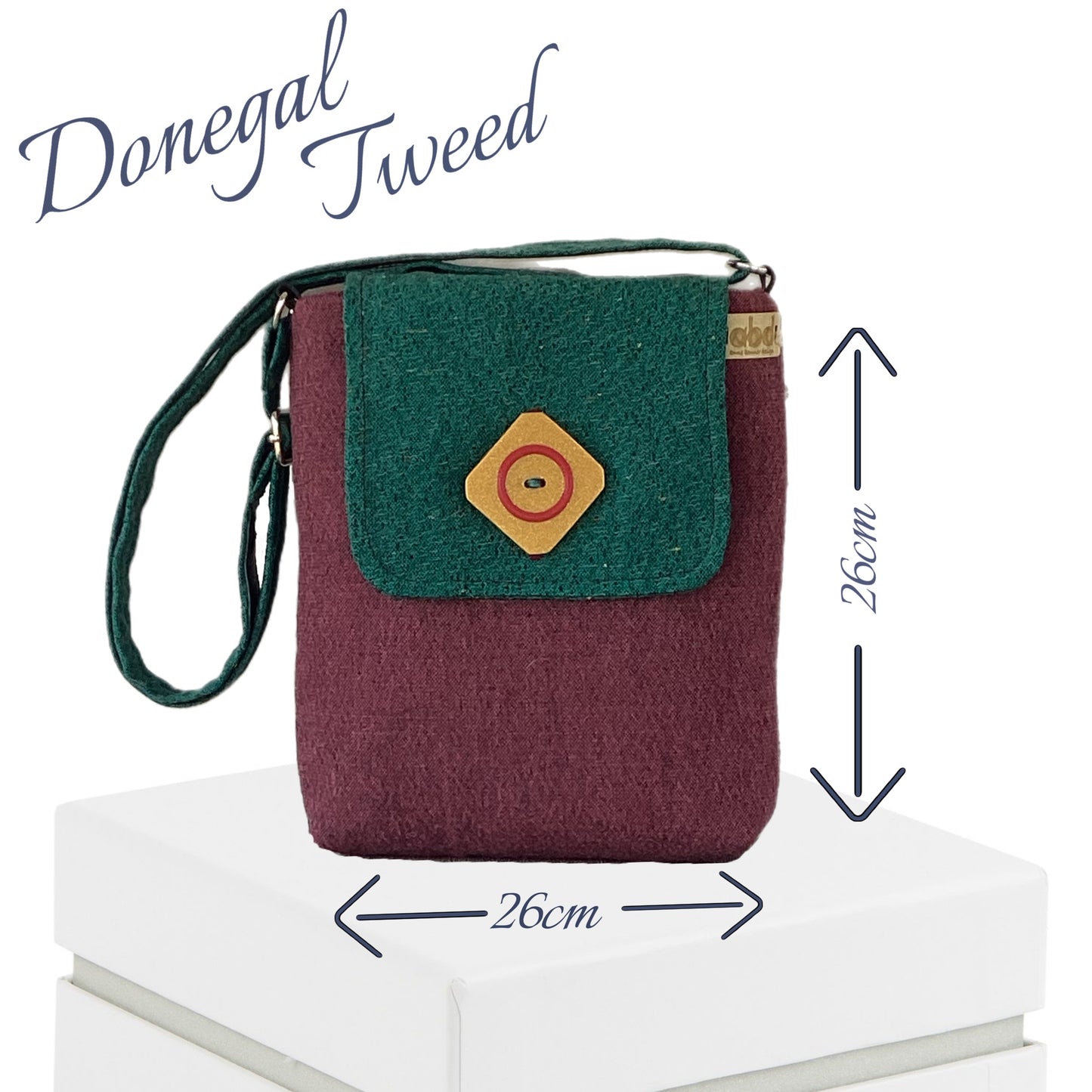 Handcrafted Donegal Tweed Crossbody Bag – One of a Kind |CB010