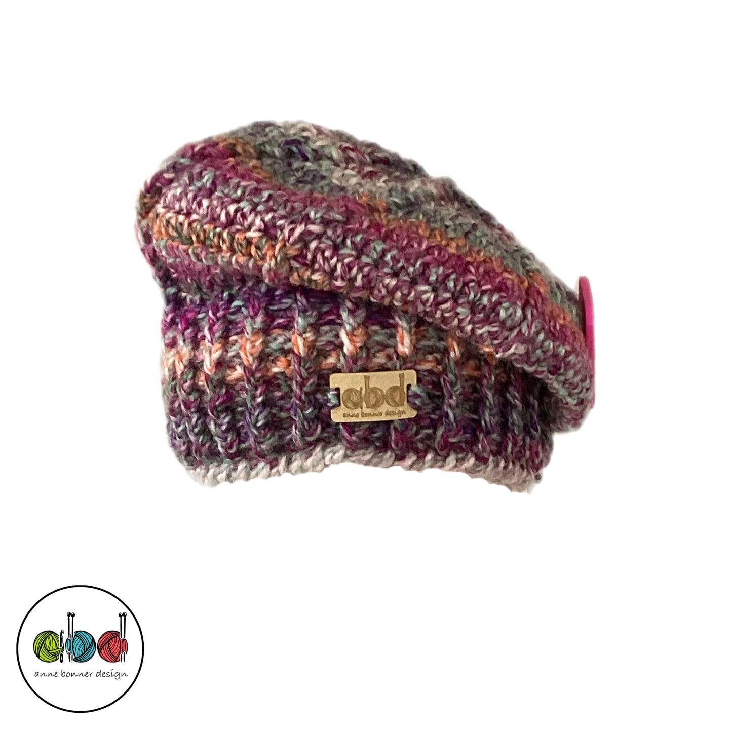 Handmade Crochet Beret Hat - One of a Kind | AH019