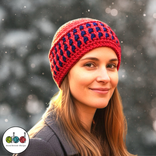 Handmade Crochet Beanie Hat - One of a Kind | AH024