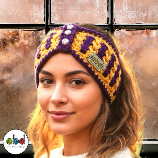 Handmade Crochet Headband - One of a Kind |  HB015