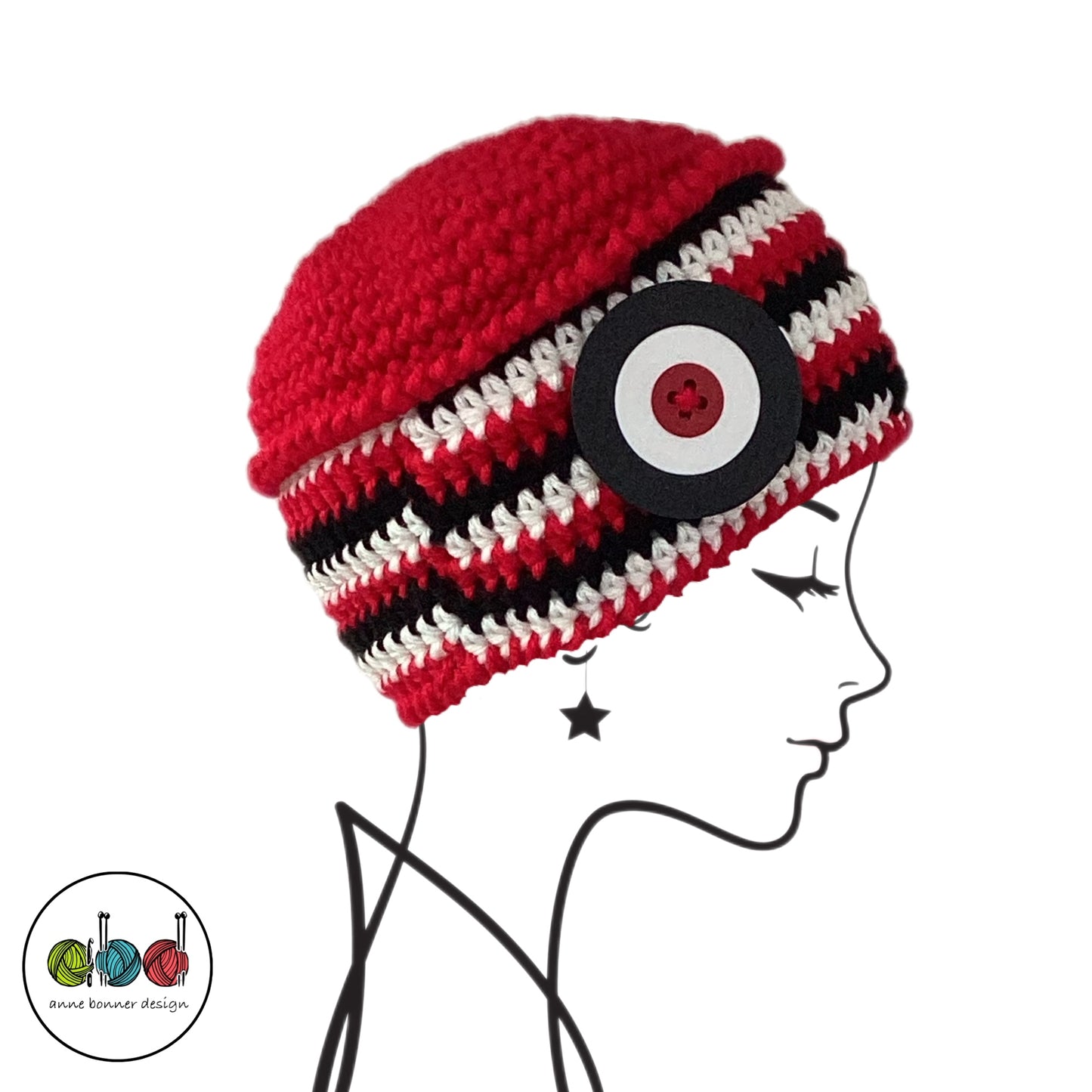 Handmade Crochet Beanie Hat - One of a Kind | AH004