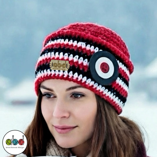 Handmade Crochet Beanie Hat - One of a Kind | AH004