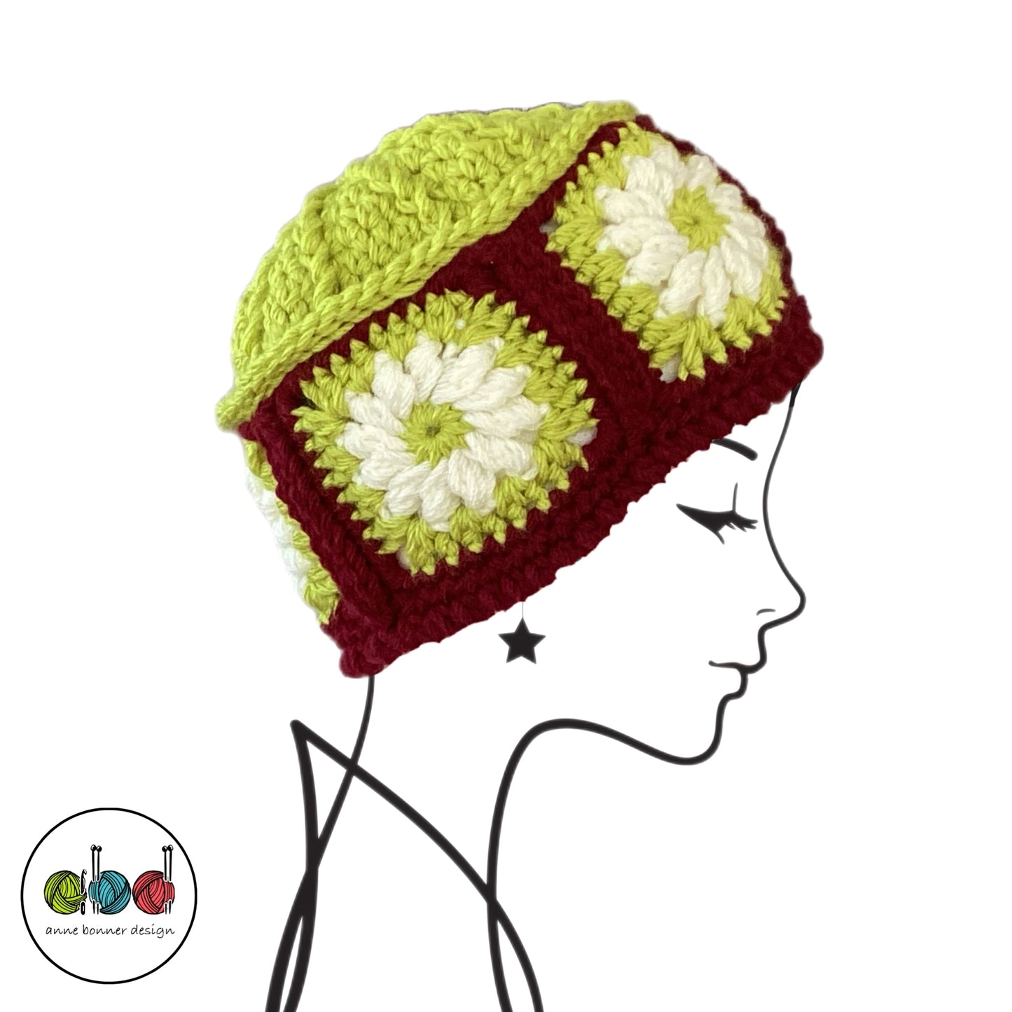 Handmade Crochet Beanie Hat - One of a Kind | AH022