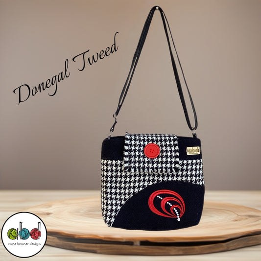 Handcrafted Donegal Tweed Crossbody Bag – One of a Kind | CB004