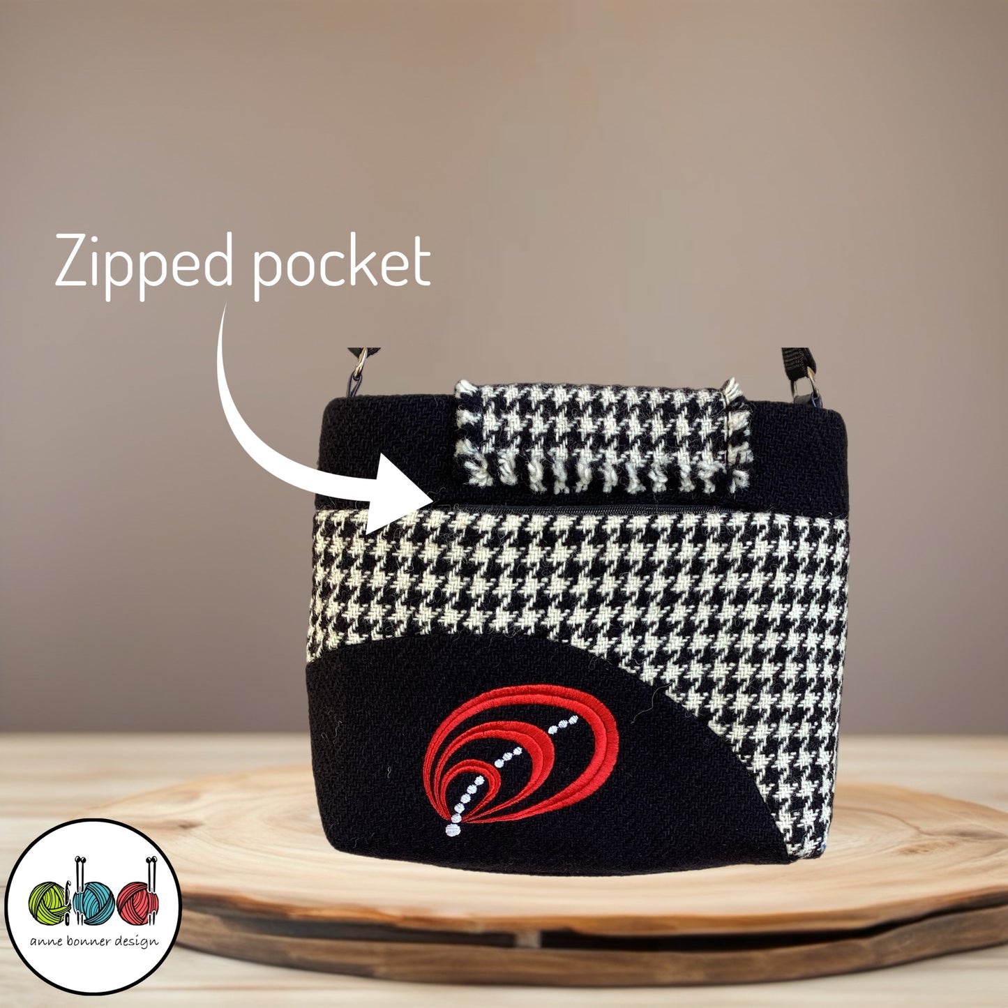 Handcrafted Donegal Tweed Crossbody Bag – One of a Kind | CB004